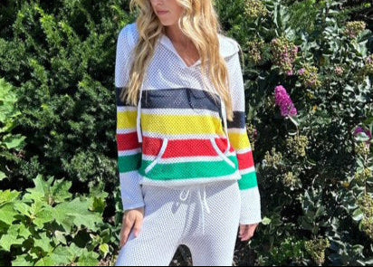 Grenada Knit Striped Hoodie