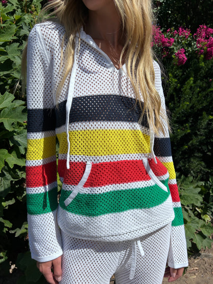 Grenada Knit Striped Hoodie