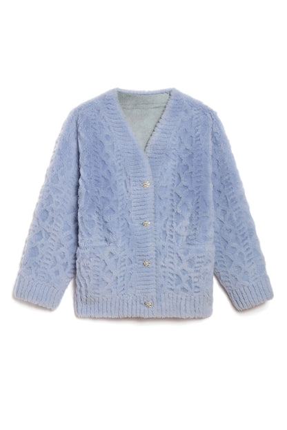 The Cortina Cardi Coat Light Blue