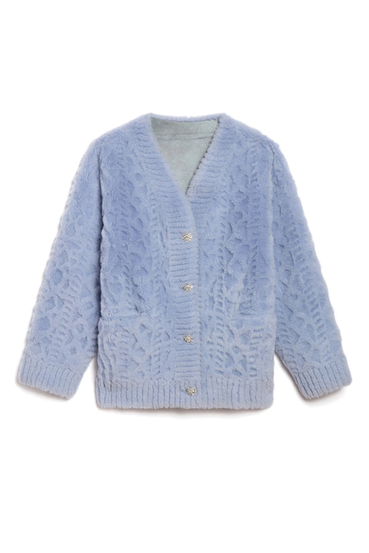 The Cortina Cardi Coat Light Blue