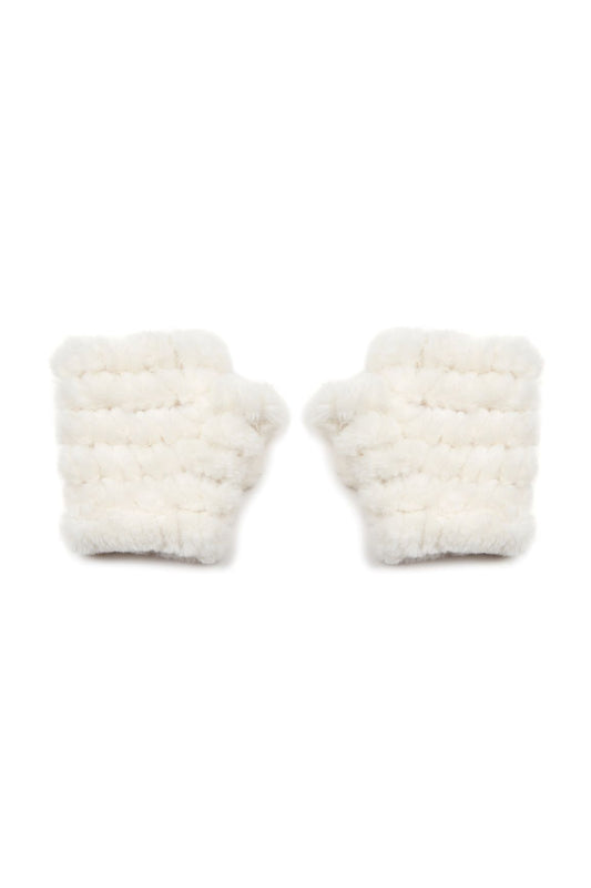 The Faux Fur Mandy Mitten - Ivory