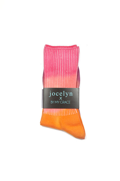 The Courchevel Pink Multi Socks