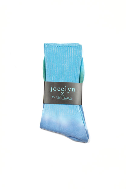 The Courchevel Blue Multi Socks