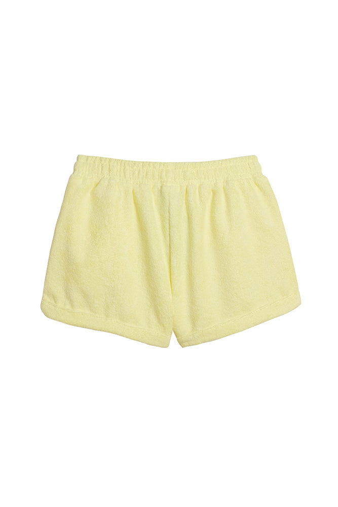 Yellow french terry store shorts