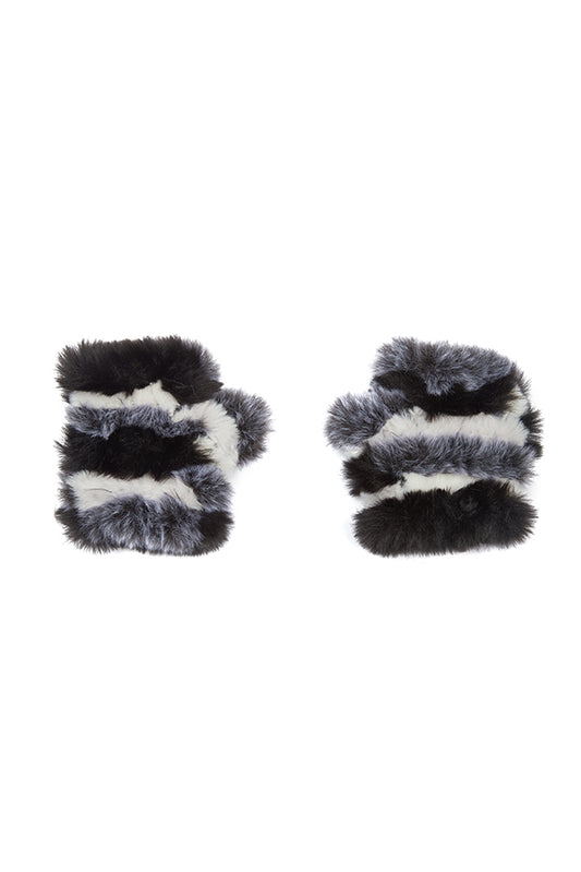 The Multi Mandy Mittens- Black/White